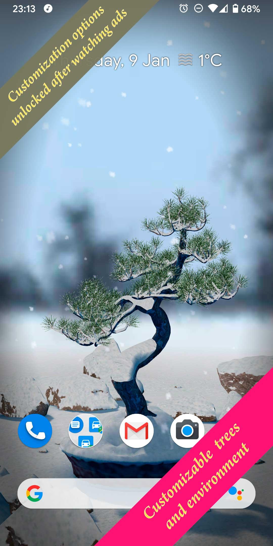 اسکرین شات 3 برنامه Bonsai 3D Live Wallpaper