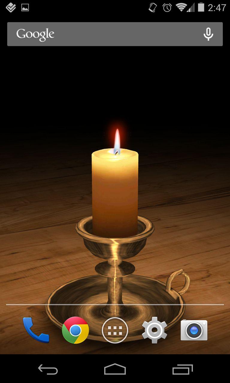 اسکرین شات 1 برنامه Melting Candle Wallpaper Lite