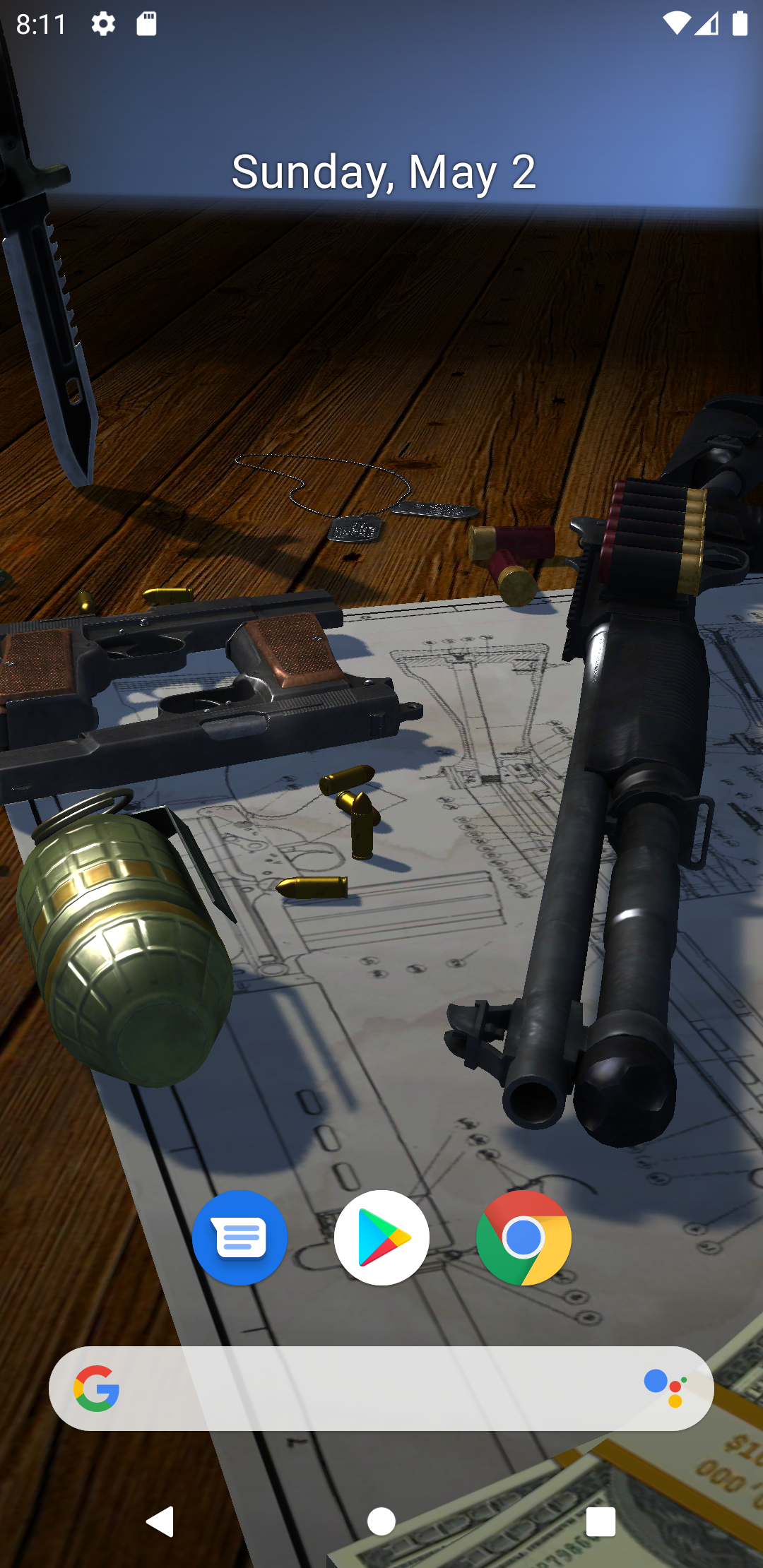 اسکرین شات 3 برنامه 3D Guns Live Wallpaper