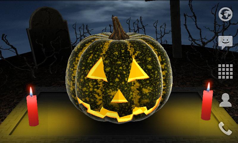 اسکرین شات 2 برنامه Halloween Pumpkin 3D Wallpaper