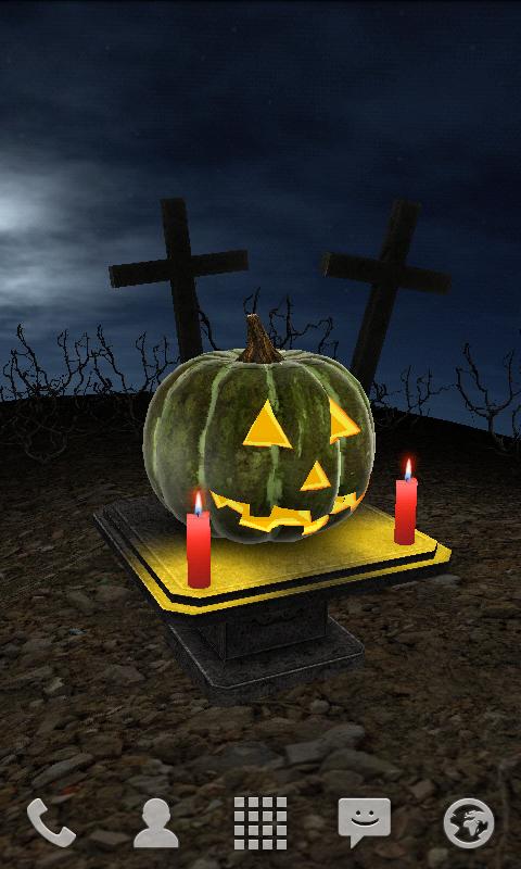 اسکرین شات 4 برنامه Halloween Pumpkin 3D Wallpaper