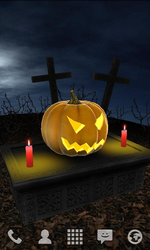 اسکرین شات 5 برنامه Halloween Pumpkin 3D Wallpaper