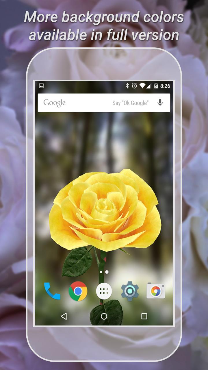 اسکرین شات 3 برنامه 3D Rose Live Wallpaper Lite