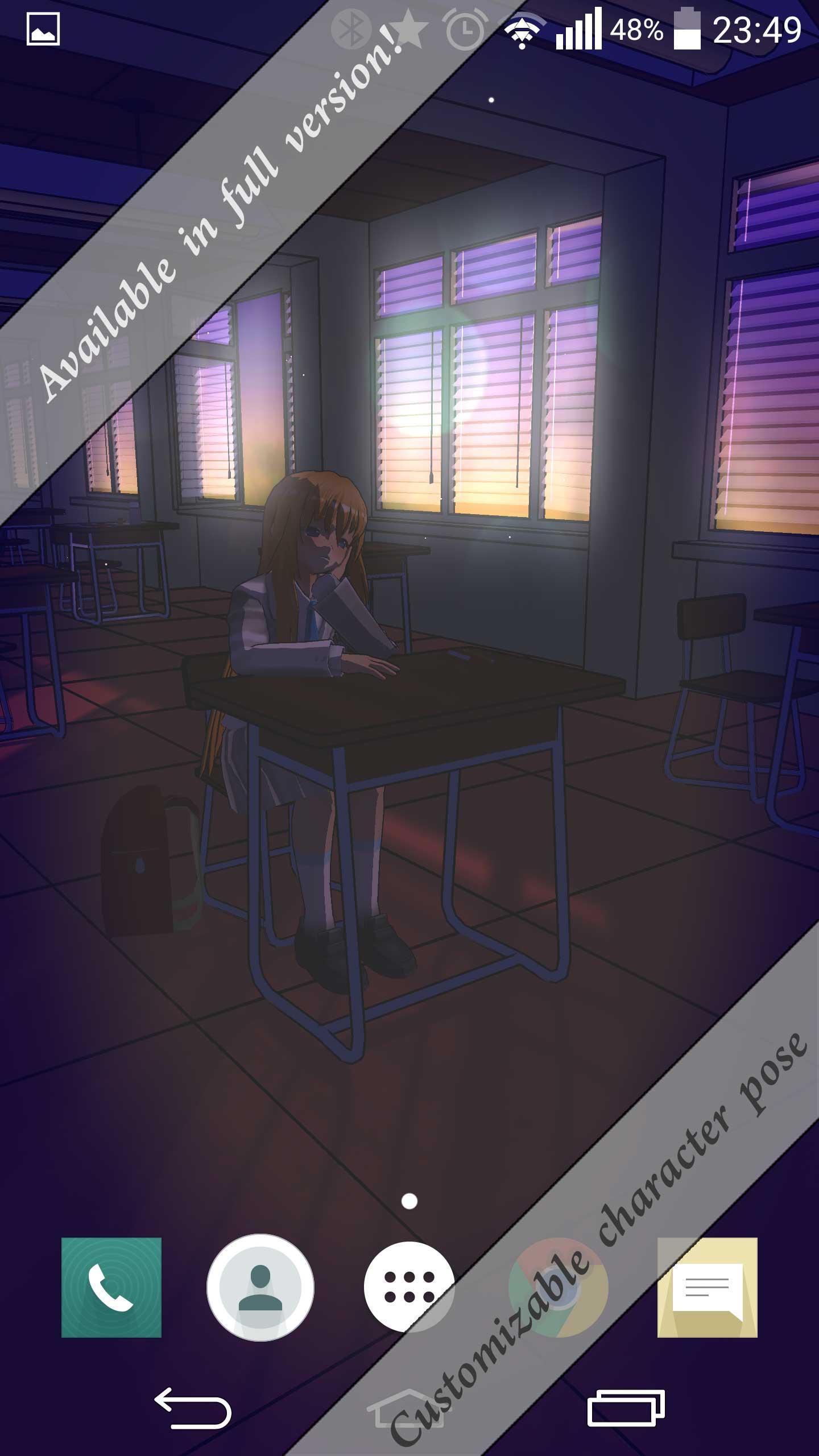 اسکرین شات 5 برنامه Anime School Wallpaper Lite