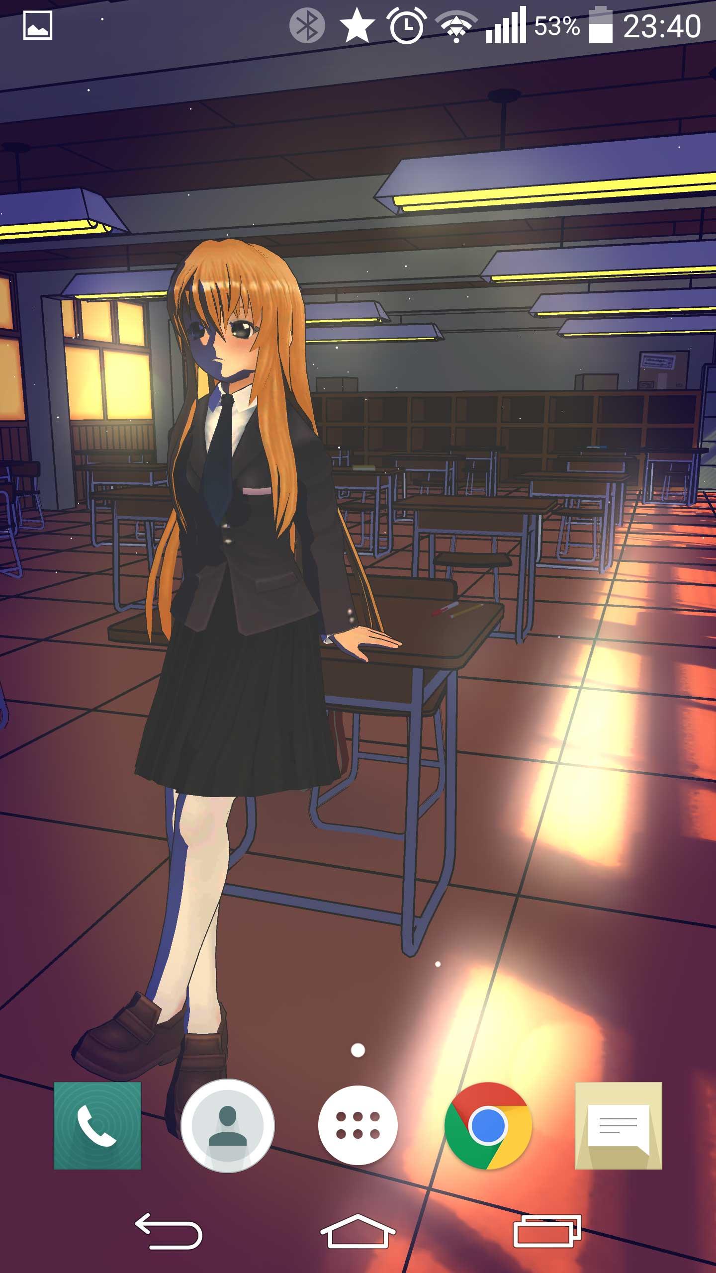 اسکرین شات 1 برنامه Anime School Wallpaper Lite