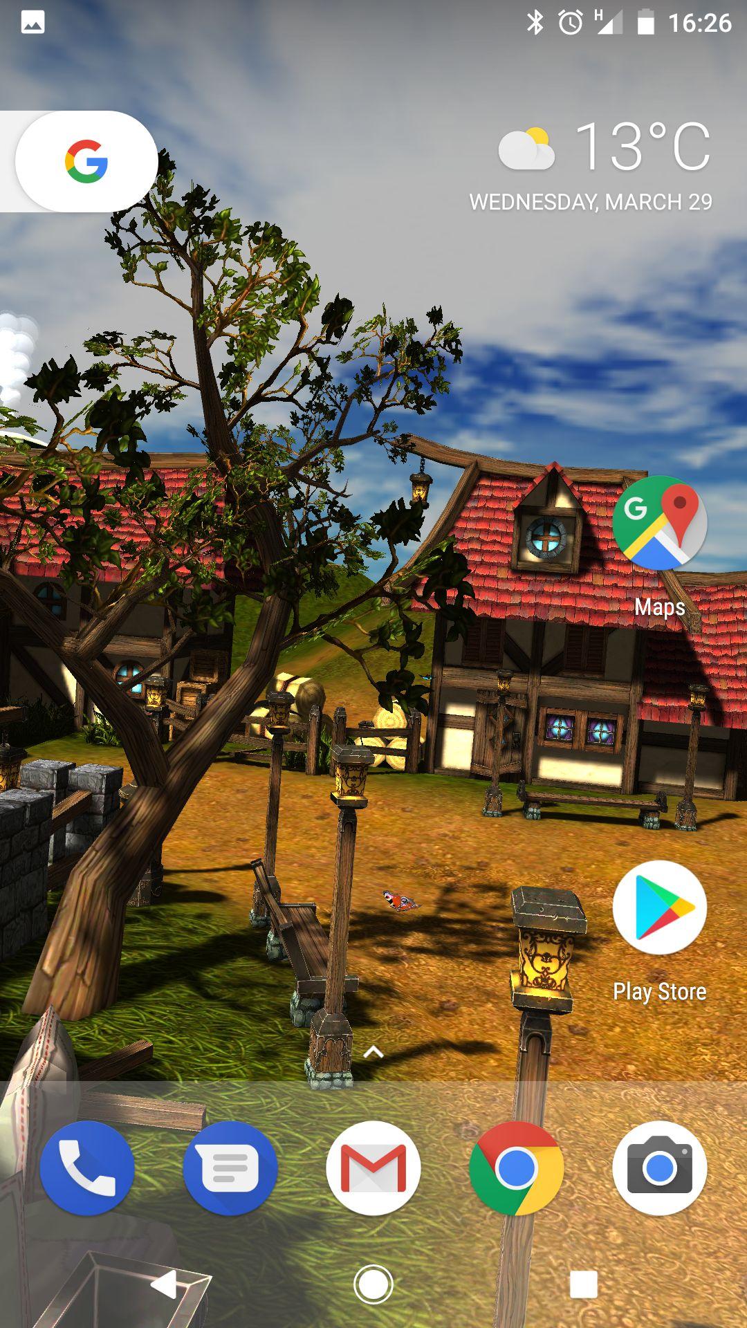 اسکرین شات 1 برنامه Cartoon Village Wallpaper Lite