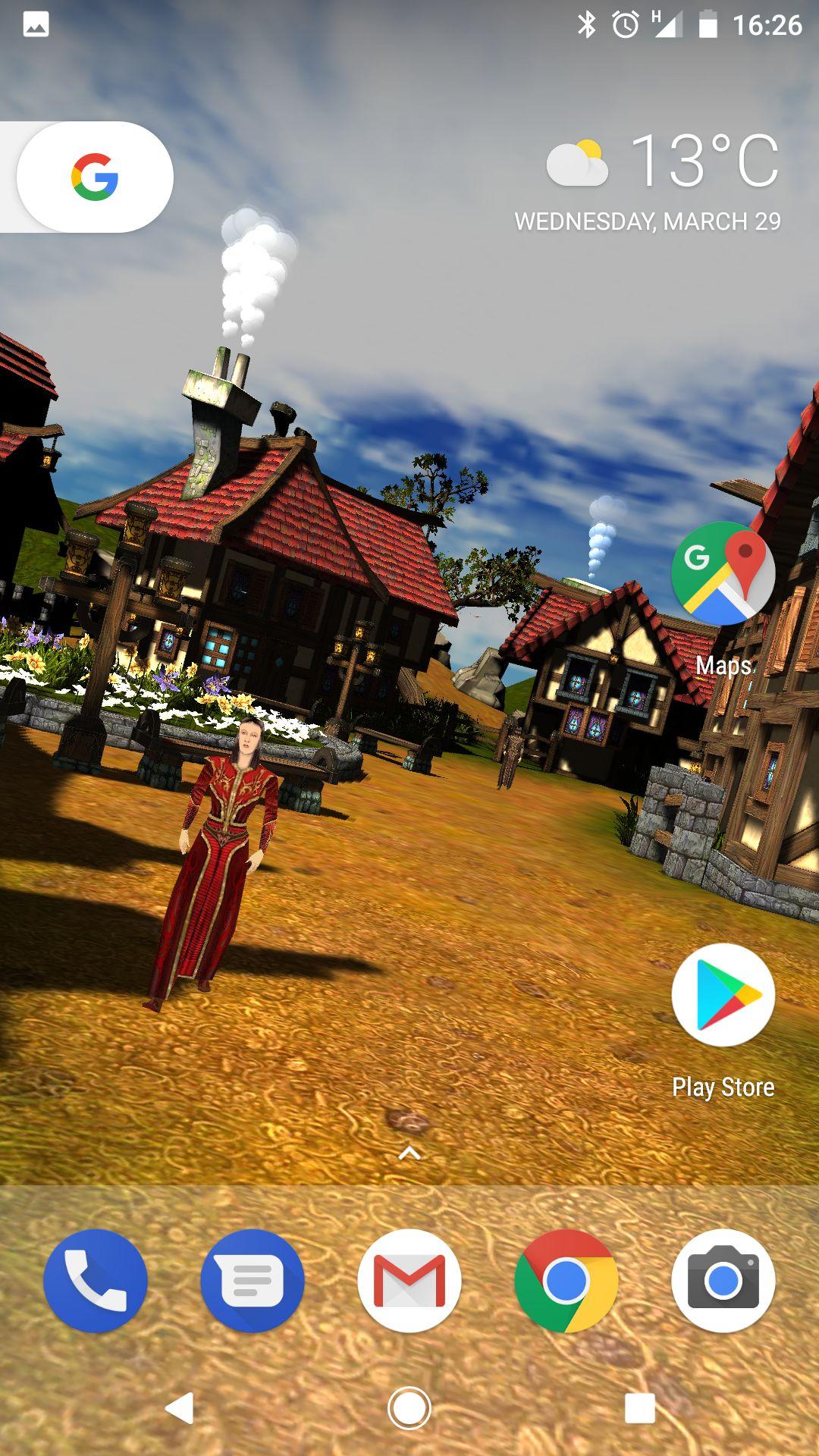 اسکرین شات 3 برنامه Cartoon Village Wallpaper Lite