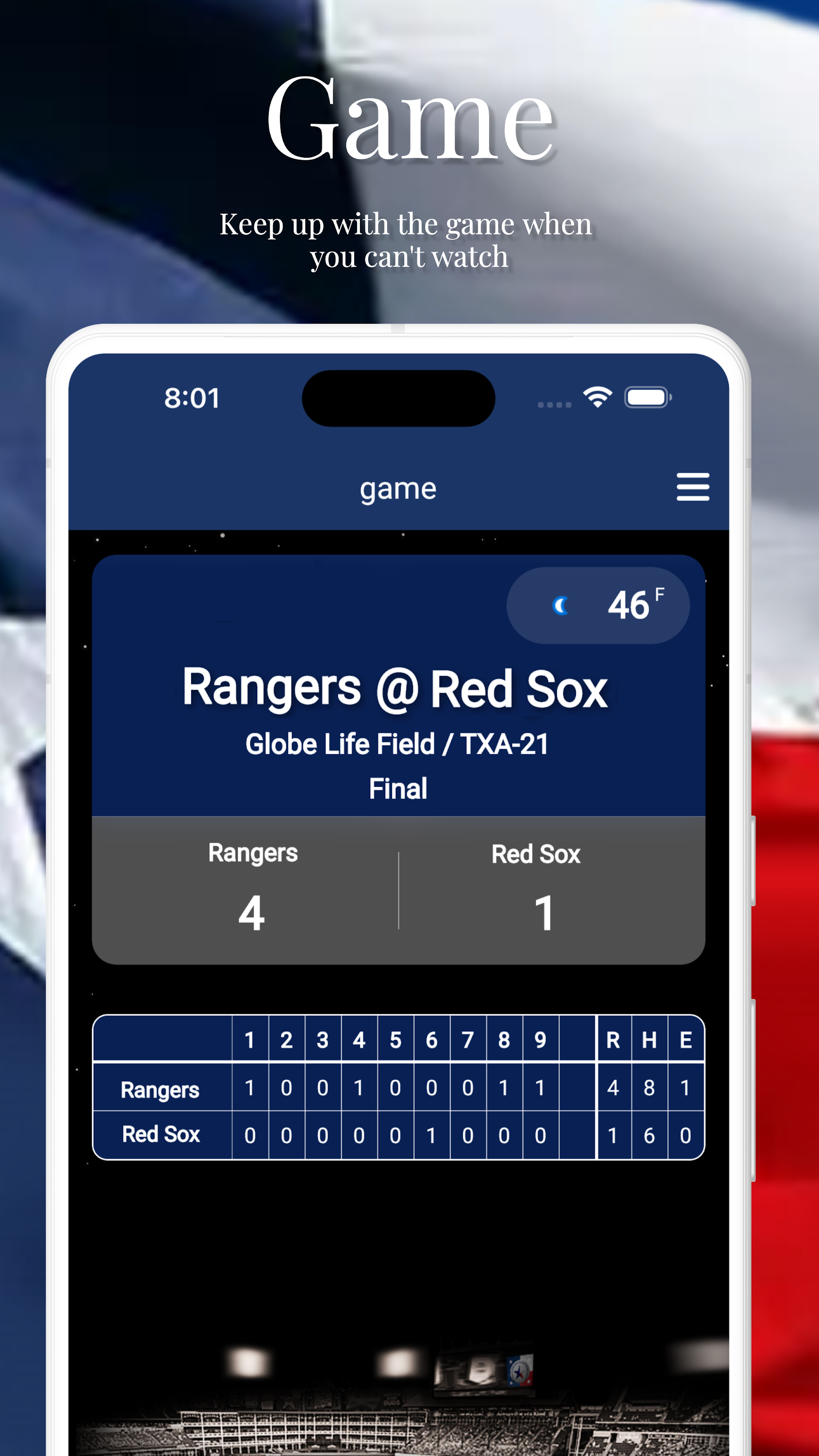 اسکرین شات 2 برنامه Texas Baseball - Rangers
