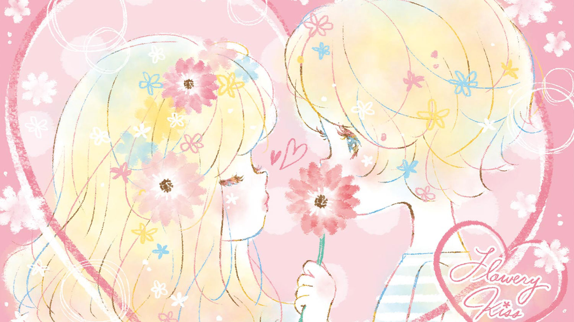 اسکرین شات 3 برنامه Wallpaper Flowery Kiss