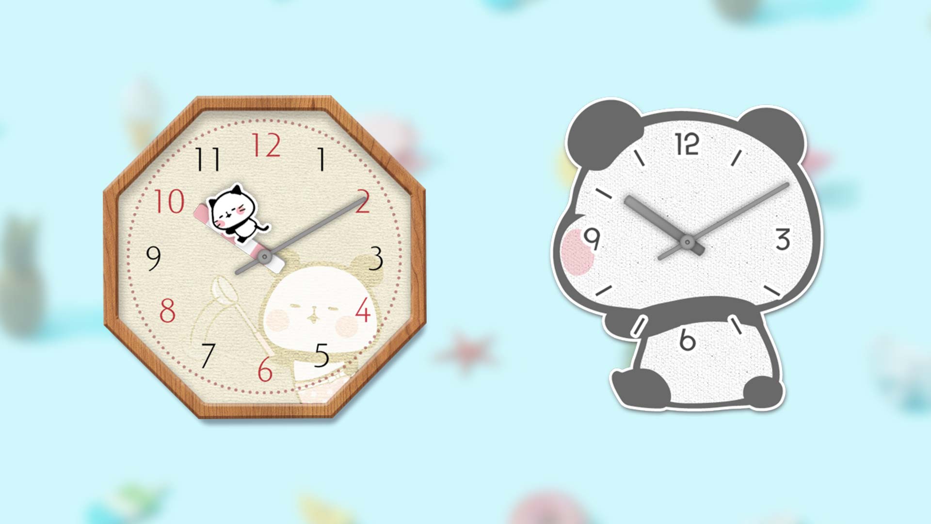 اسکرین شات 1 برنامه Analog Clock Mochi Mochi Panda