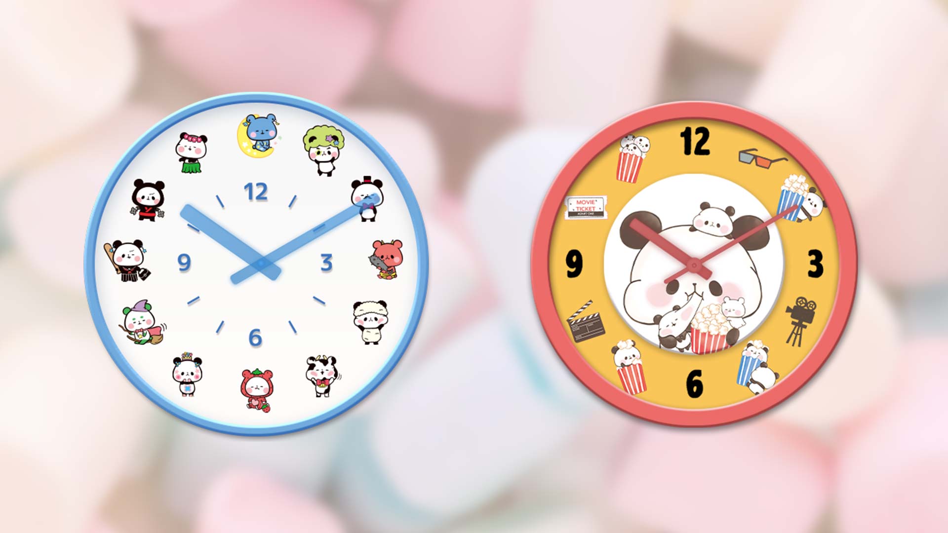 اسکرین شات 5 برنامه Analog Clock Mochi Mochi Panda
