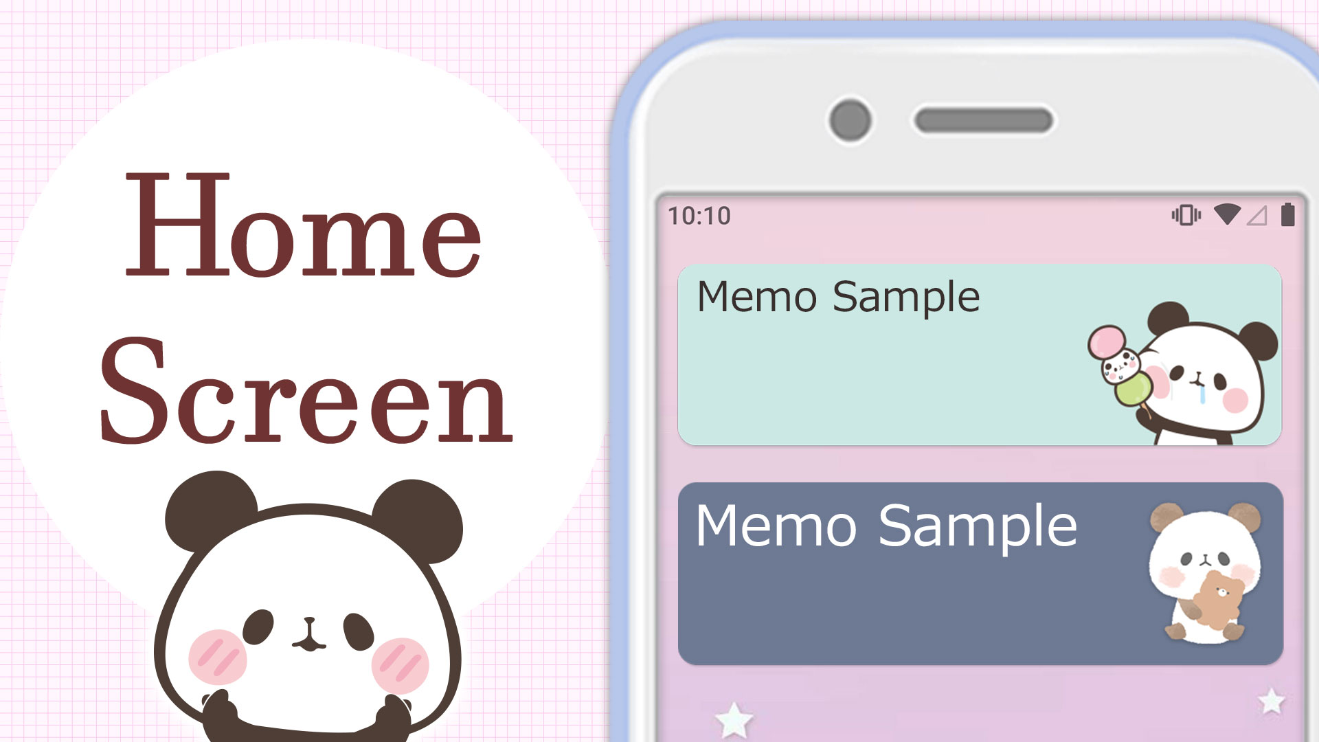 اسکرین شات 1 برنامه Sticky Note Mochimochi Panda