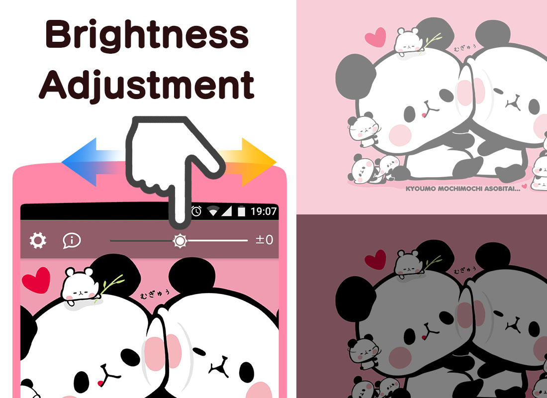اسکرین شات 2 برنامه Wallpaper MOCHI MOCHI PANDA