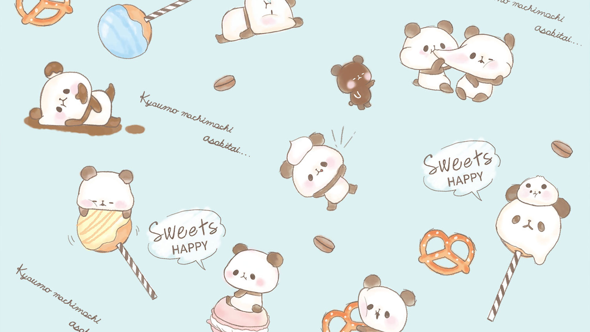 اسکرین شات 2 برنامه Wallpaper MOCHI MOCHI PANDA