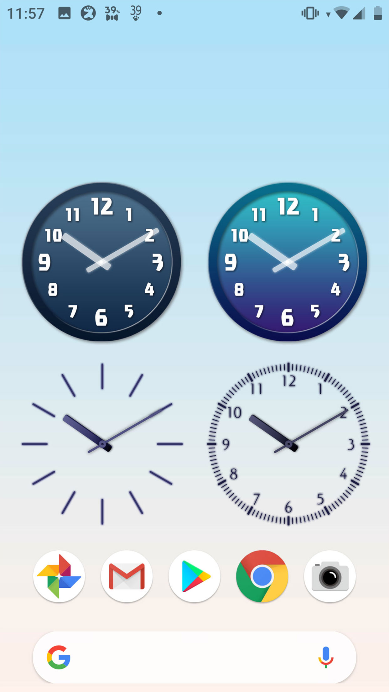 اسکرین شات 5 برنامه Analog clocks widget – simple
