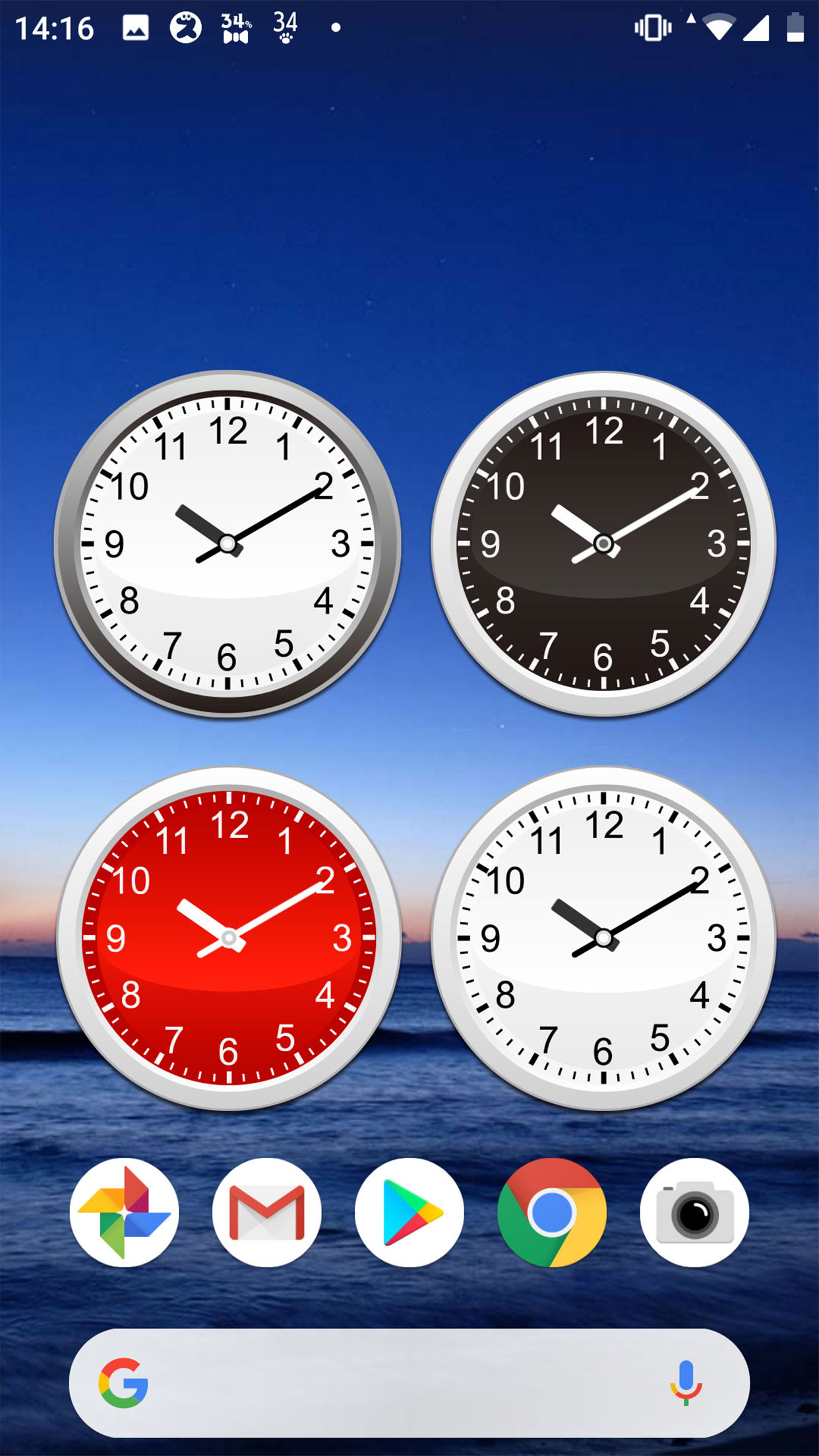 اسکرین شات 1 برنامه Analog clocks widget – simple