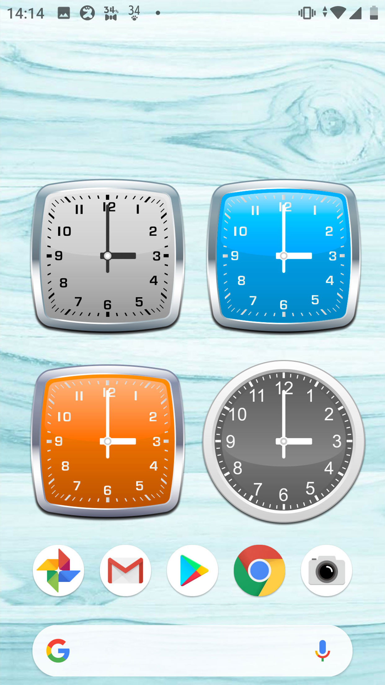 اسکرین شات 2 برنامه Analog clocks widget – simple