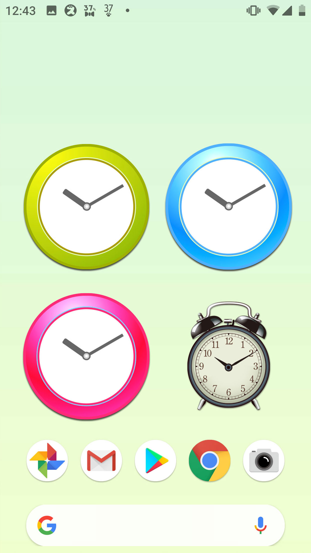 اسکرین شات 4 برنامه Analog clocks widget – simple