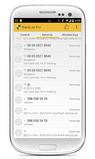 اسکرین شات 3 برنامه BlackList