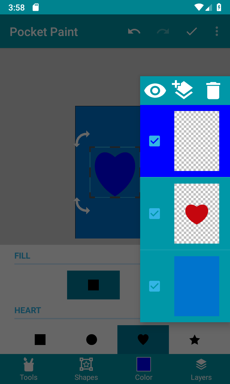 اسکرین شات 5 برنامه Pocket Paint: draw and edit!