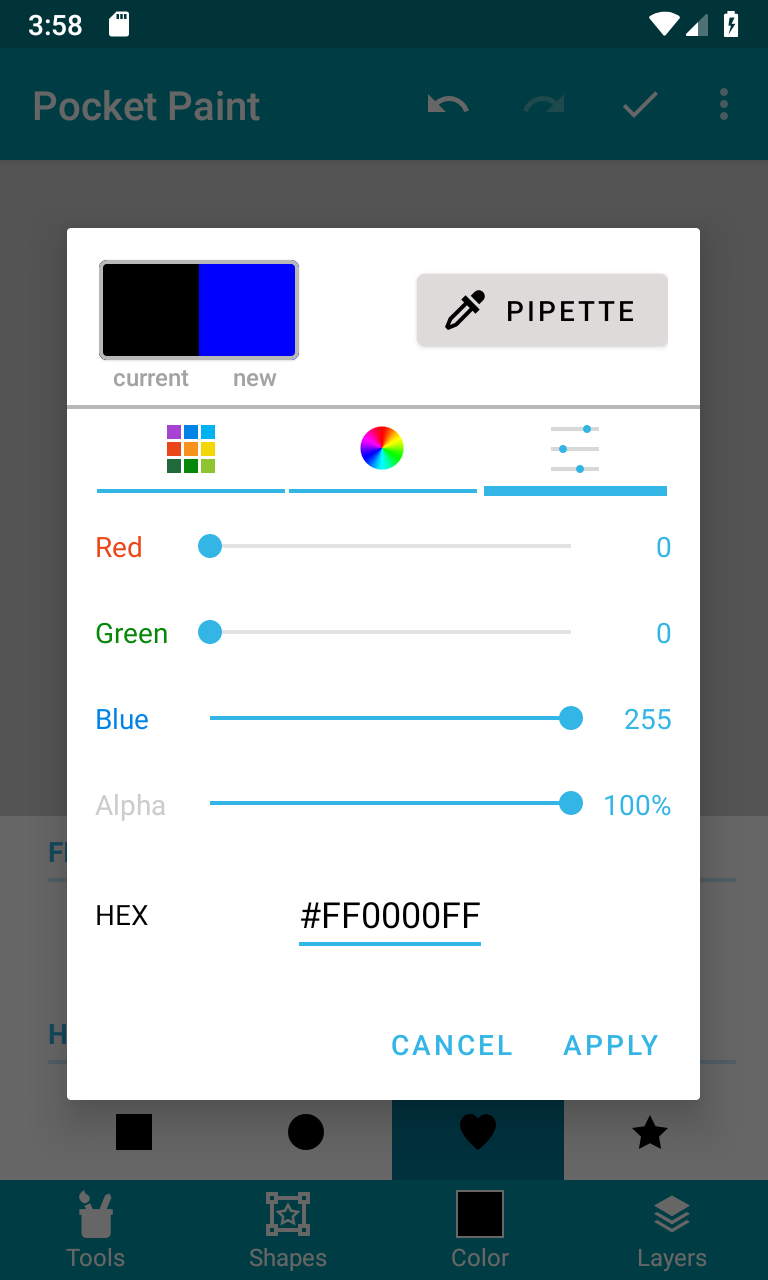 اسکرین شات 3 برنامه Pocket Paint: draw and edit!