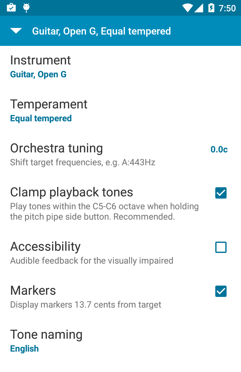 اسکرین شات 4 برنامه Tuner - gStrings