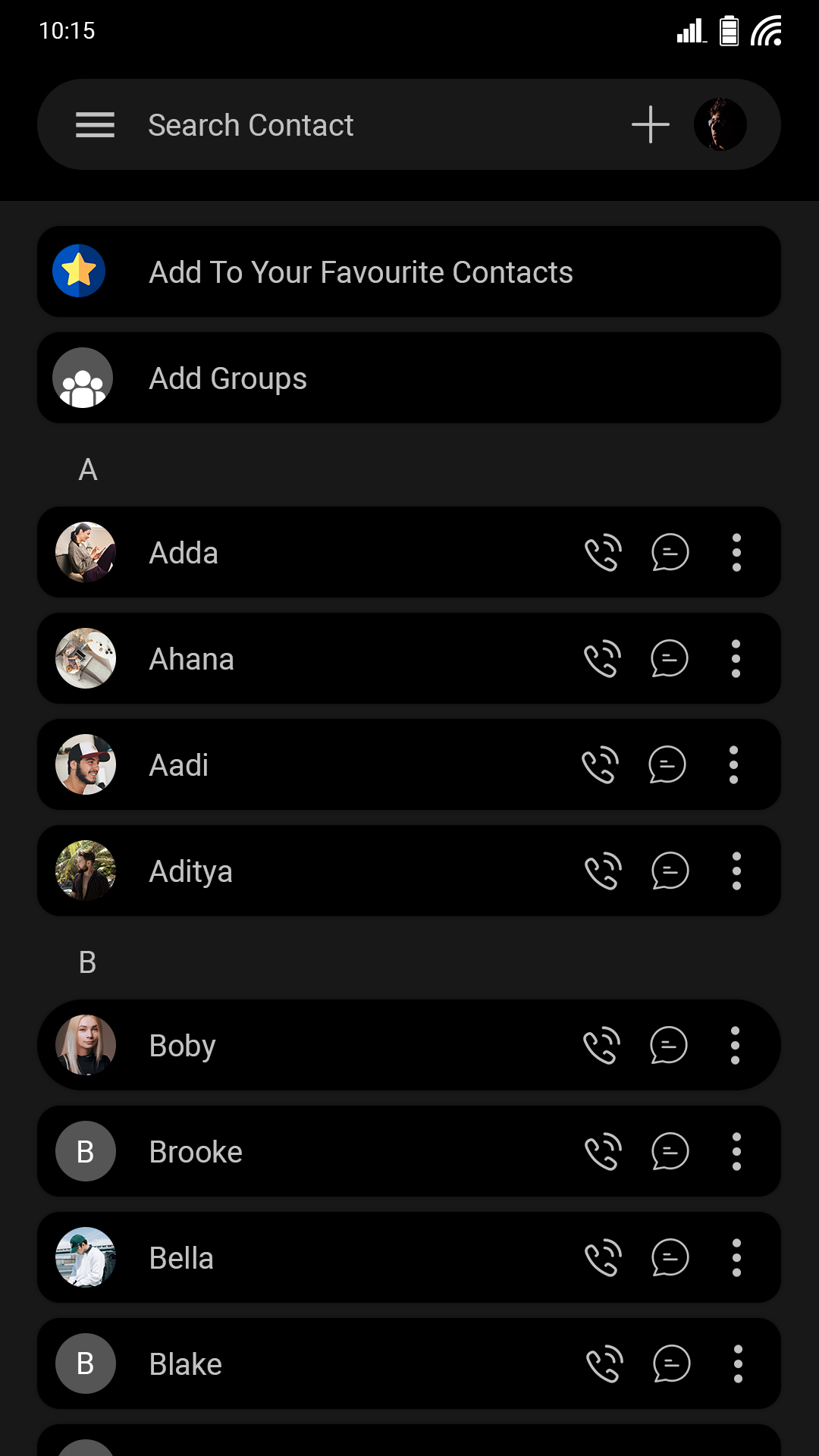 اسکرین شات 1 برنامه Contacts