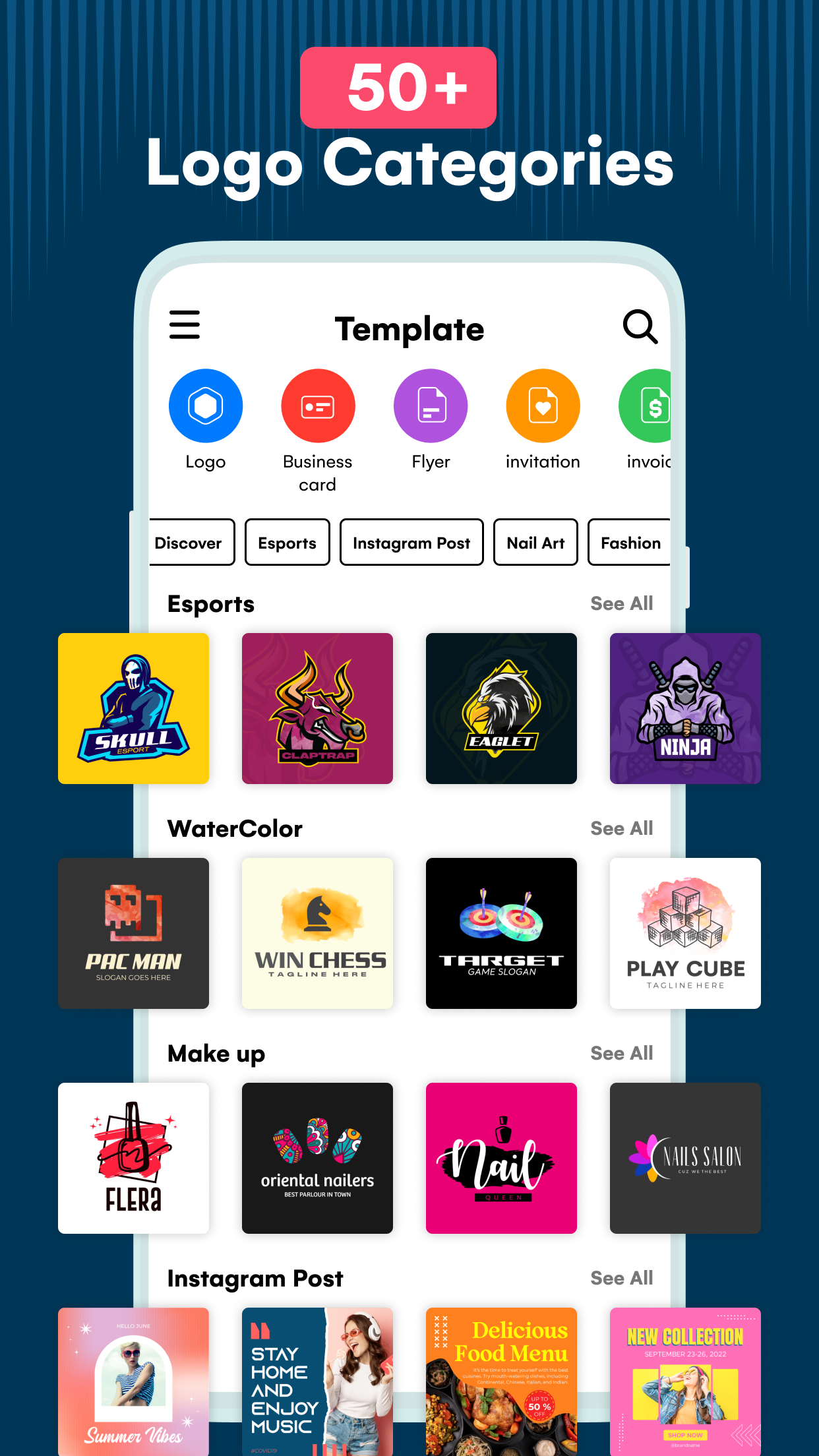 اسکرین شات 2 برنامه Logo Maker : AI Logo Generator