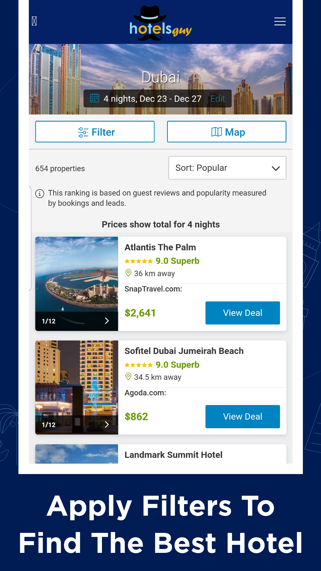 اسکرین شات 3 برنامه HotelsGuy Hotel Booking Finder