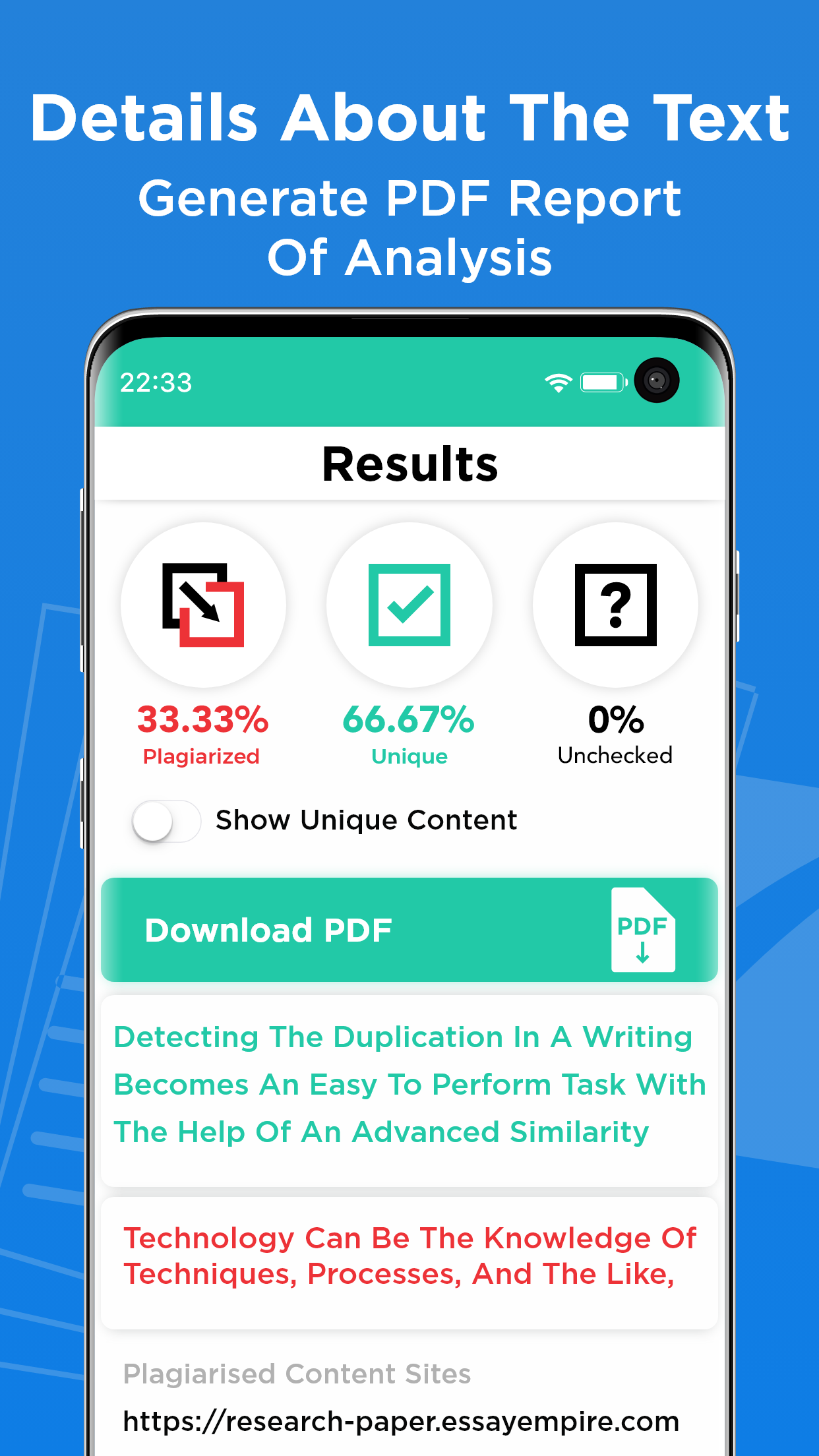 اسکرین شات 5 برنامه Plagiarism Checker & Detector