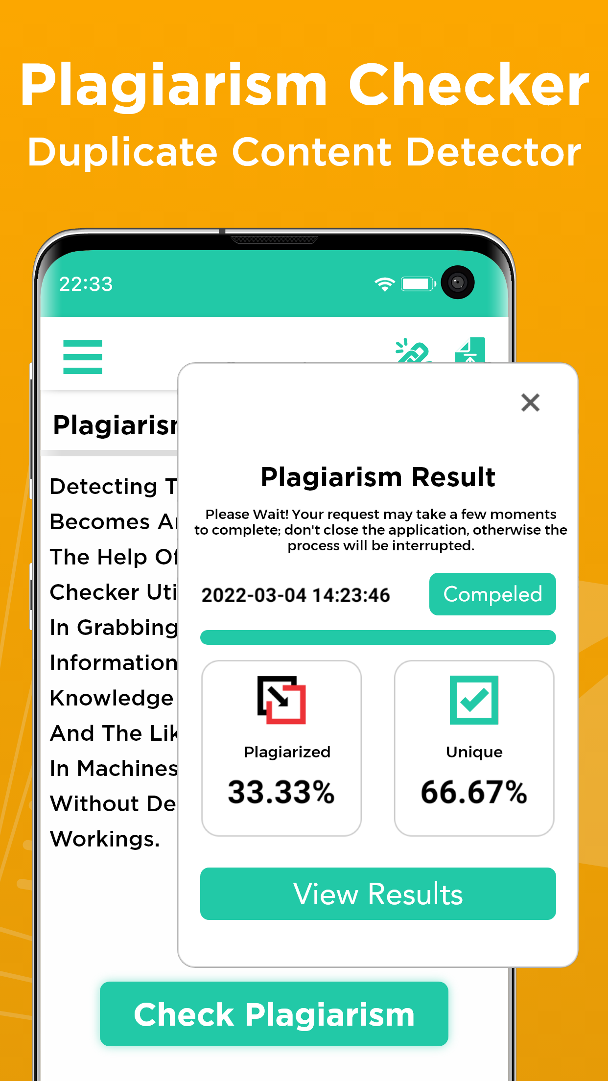 اسکرین شات 2 برنامه Plagiarism Checker & Detector