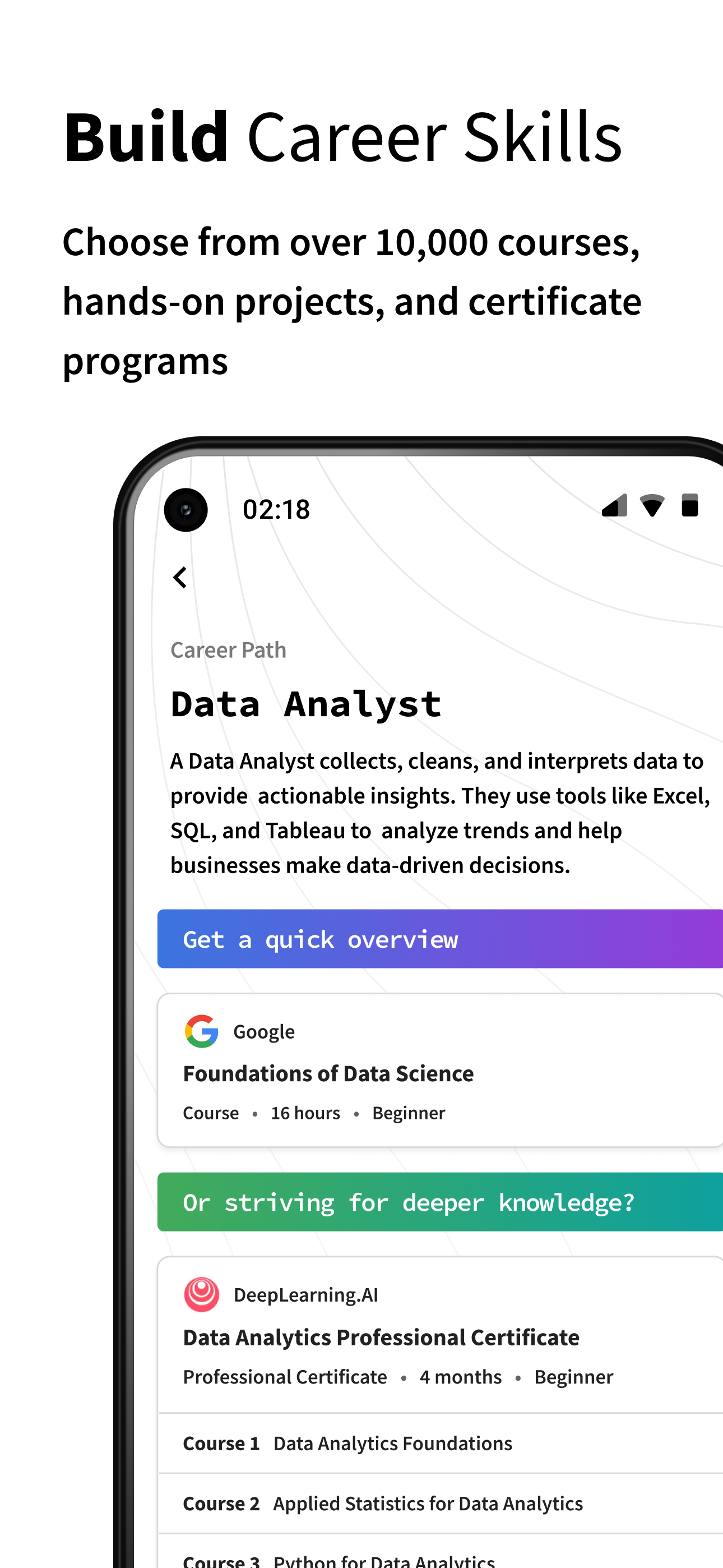 اسکرین شات 3 برنامه Coursera: Grow your career