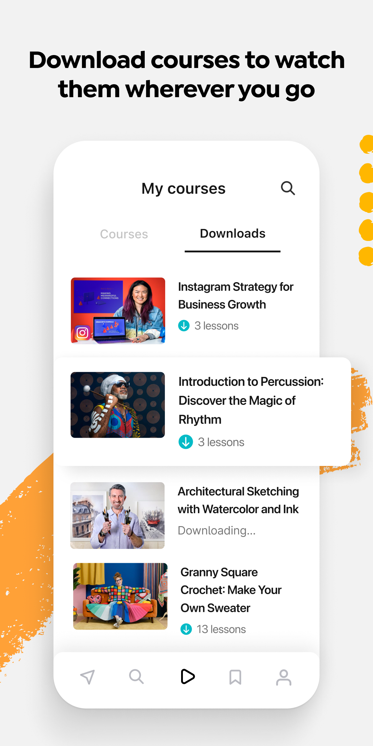 اسکرین شات 3 برنامه Domestika - Online courses