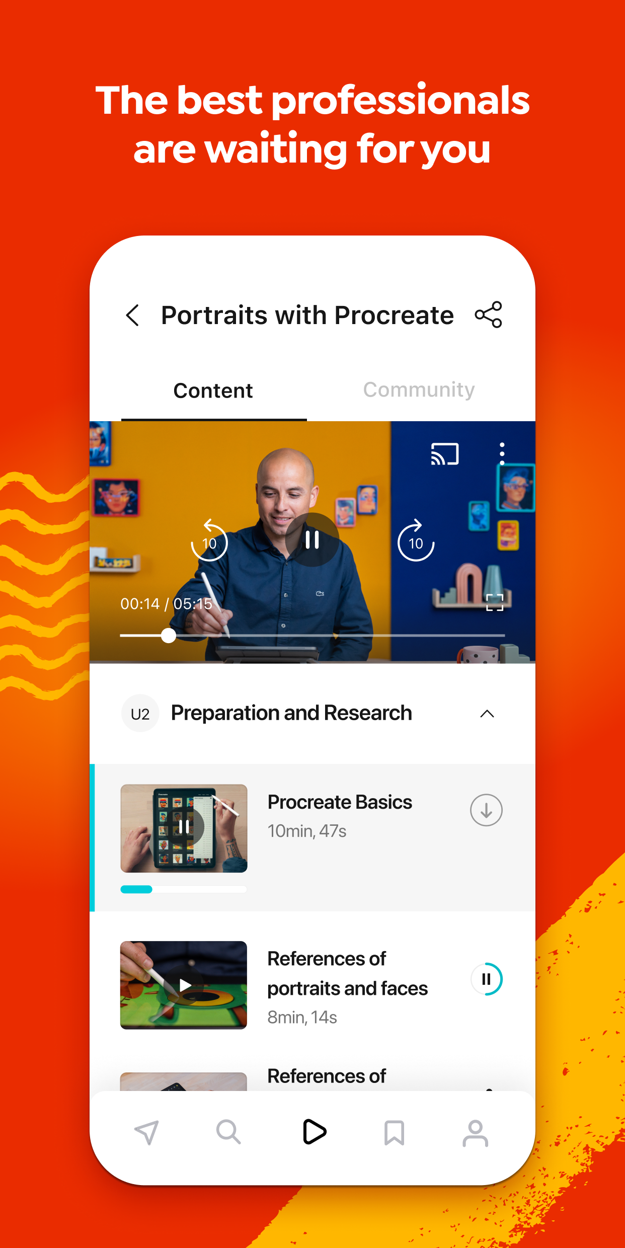 اسکرین شات 2 برنامه Domestika - Online courses
