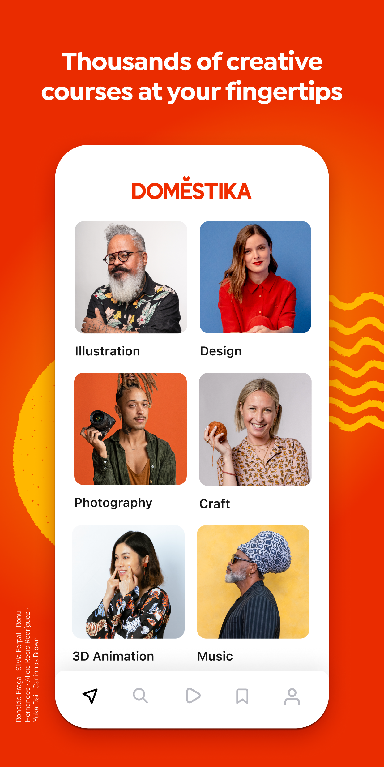 اسکرین شات 1 برنامه Domestika - Online courses