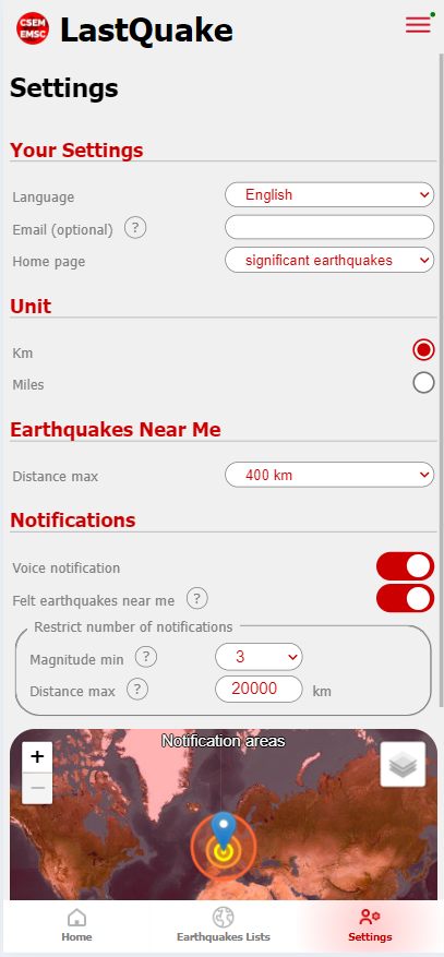 اسکرین شات 6 برنامه LastQuake