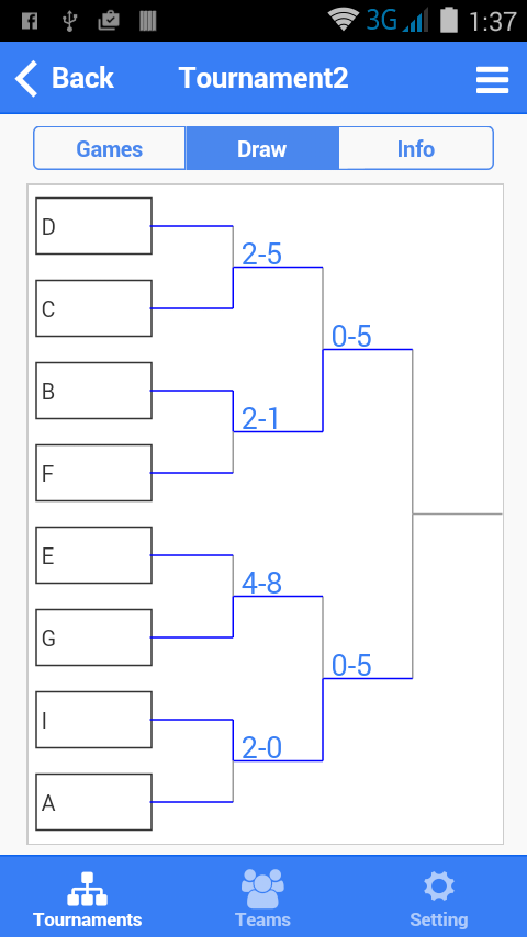 اسکرین شات 3 برنامه Baseball Tournament Maker