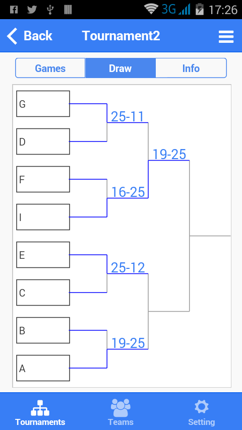 اسکرین شات 5 برنامه Volleyball Tournament Maker