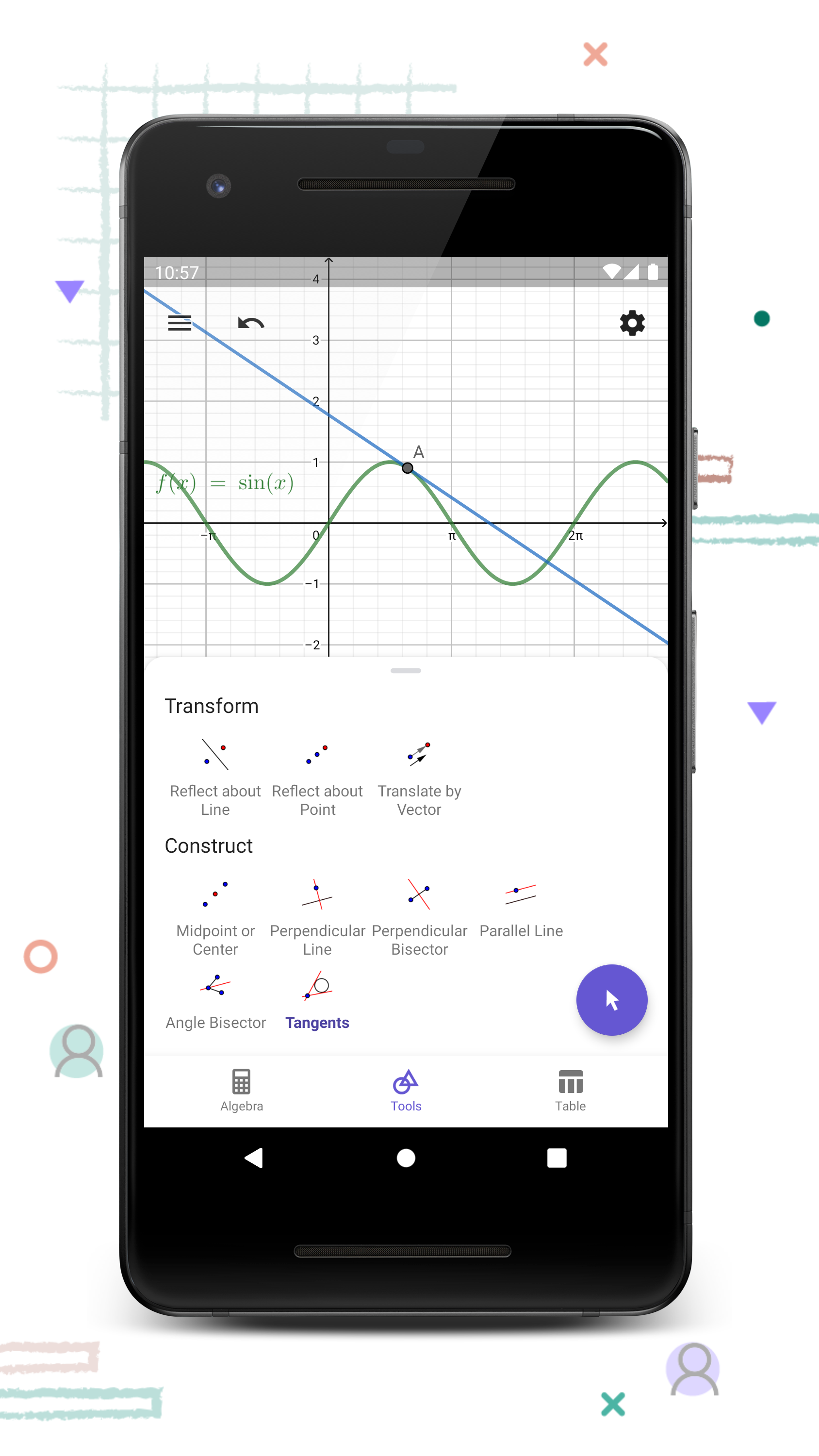 اسکرین شات 4 برنامه GeoGebra Calculator Suite