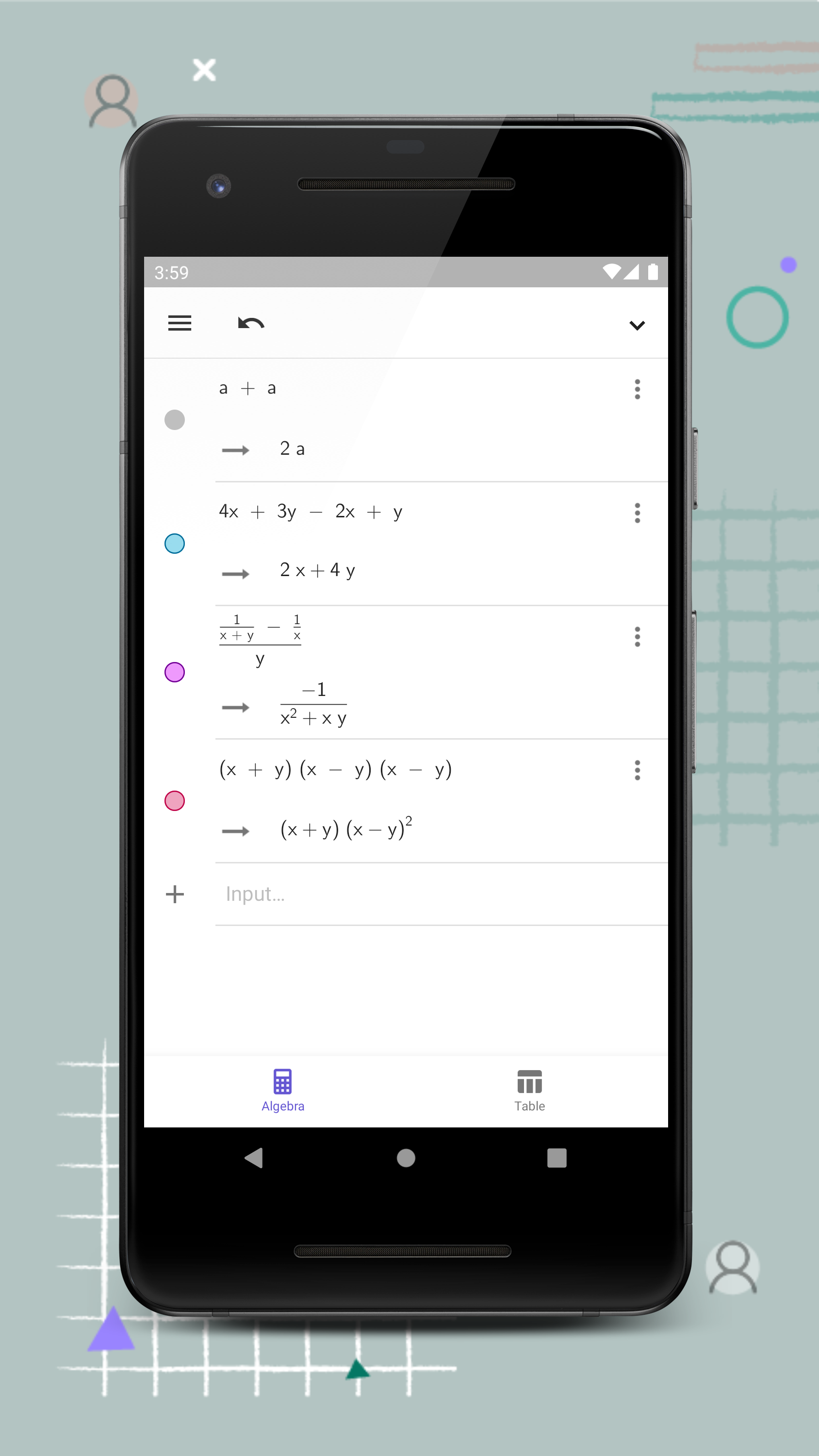 اسکرین شات 3 برنامه GeoGebra CAS Calculator