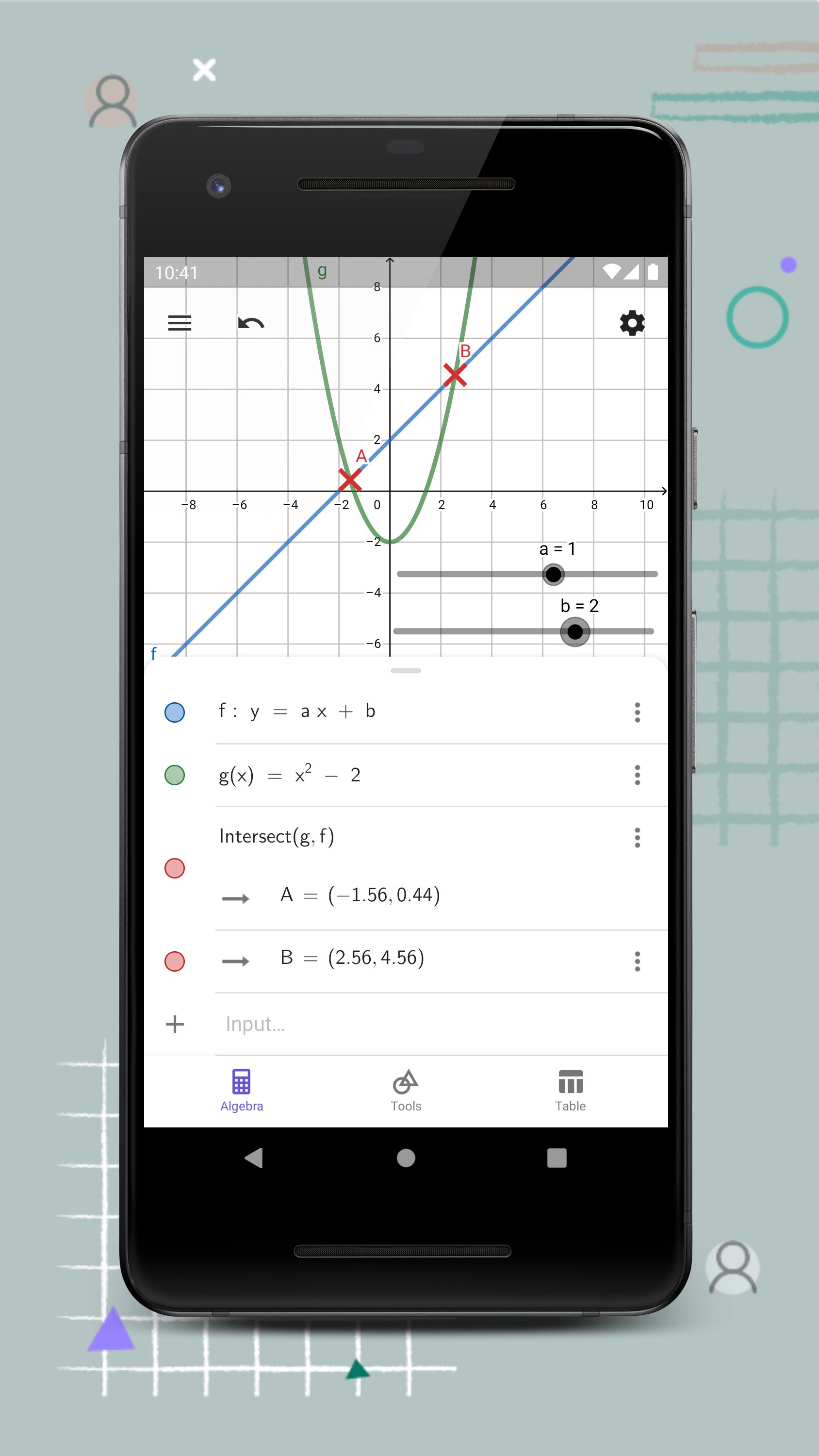 اسکرین شات 1 برنامه GeoGebra Graphing Calculator