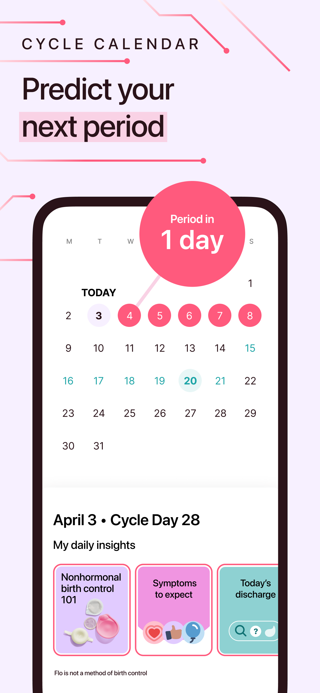اسکرین شات 2 برنامه Flo Period & Ovulation Tracker