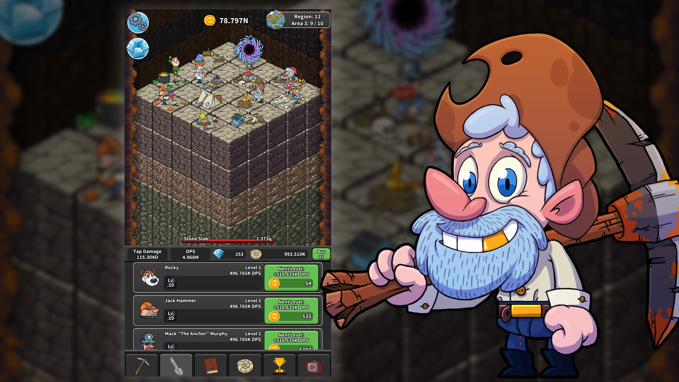 اسکرین شات 6 بازی Tap Tap Dig: Idle Clicker Game