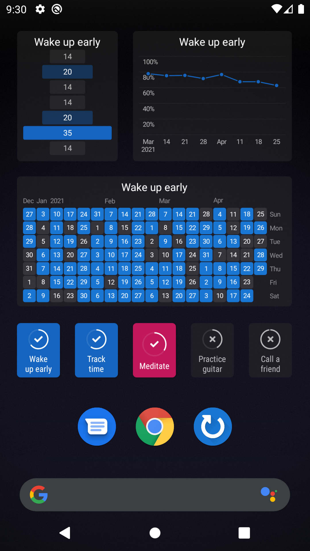 اسکرین شات 6 برنامه Loop Habit Tracker