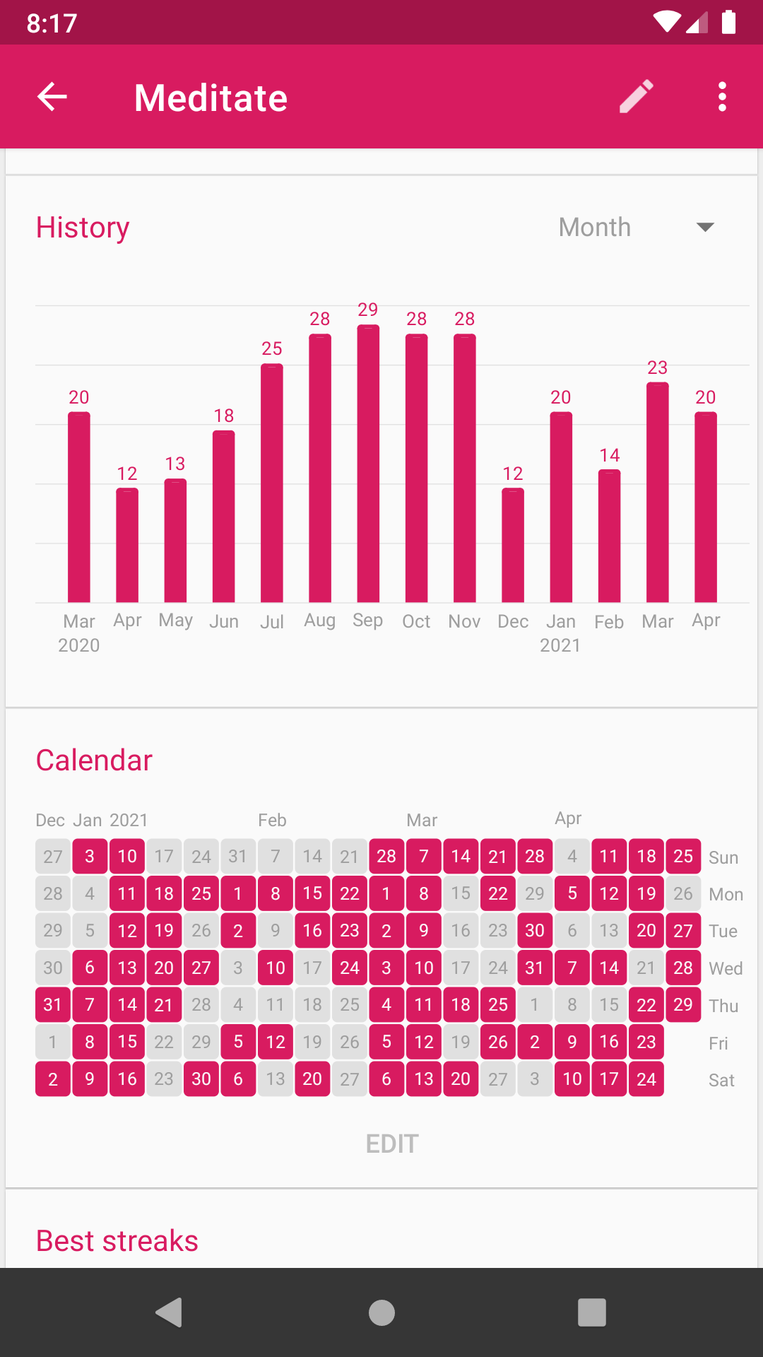اسکرین شات 3 برنامه Loop Habit Tracker