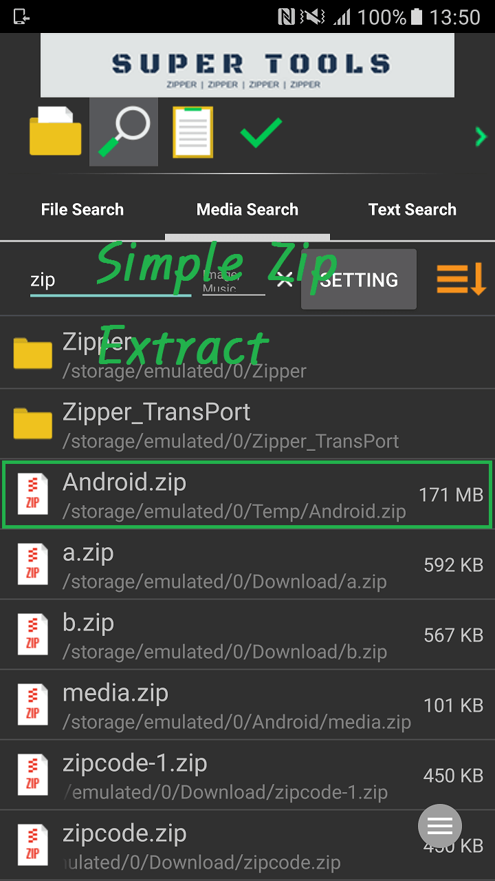 اسکرین شات 6 برنامه Zipper - File Management