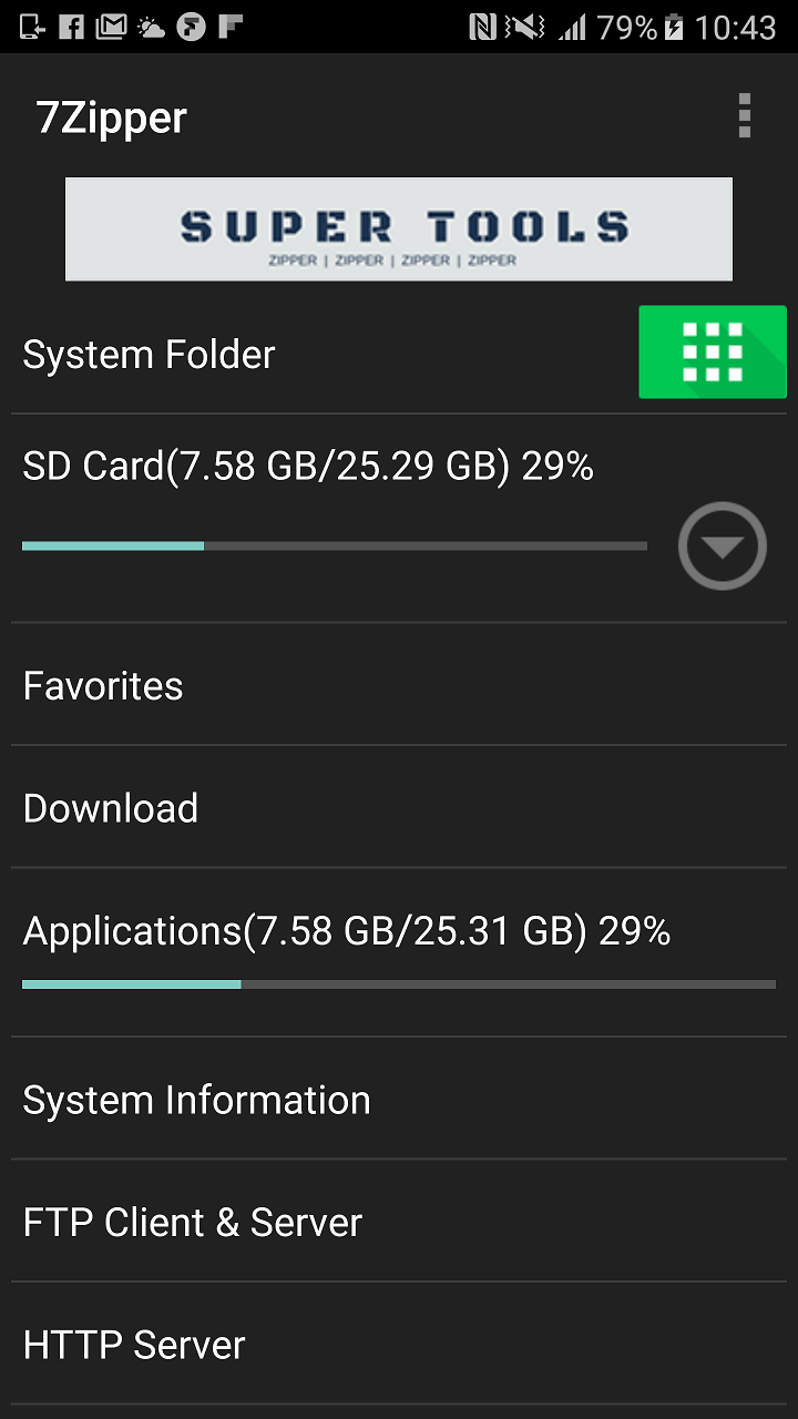 اسکرین شات 3 برنامه 7Zipper - File Explorer (zip,
