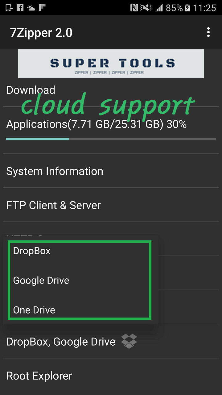 اسکرین شات 2 برنامه 7Zipper 2.0 – Local and Cloud