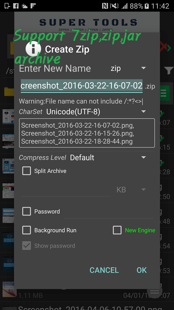 اسکرین شات 5 برنامه 7Zipper 2.0 – Local and Cloud