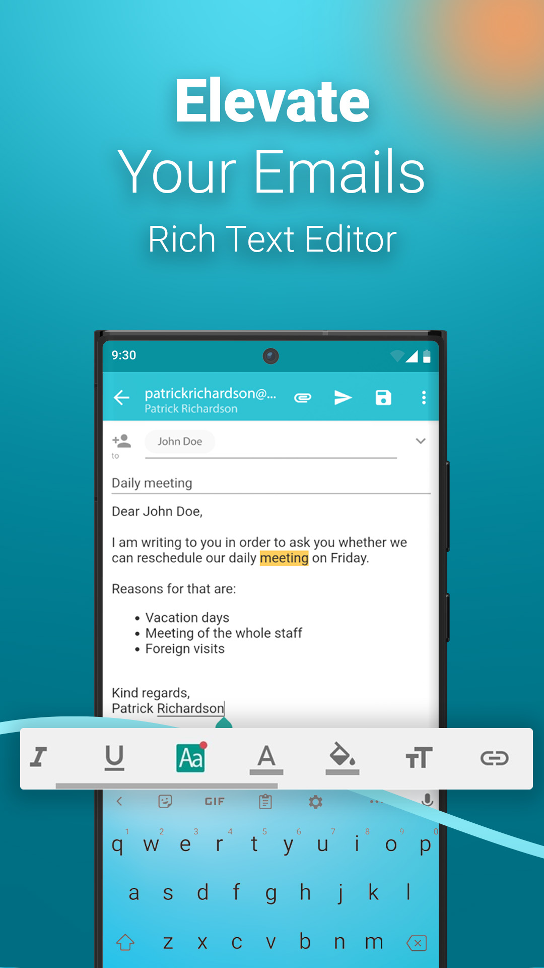 اسکرین شات 6 برنامه Email Aqua Mail - Fast, Secure
